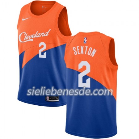 Herren NBA Cleveland Cavaliers Trikot Collin Sexton 2 2018-19 Nike City Edition Blau Swingman